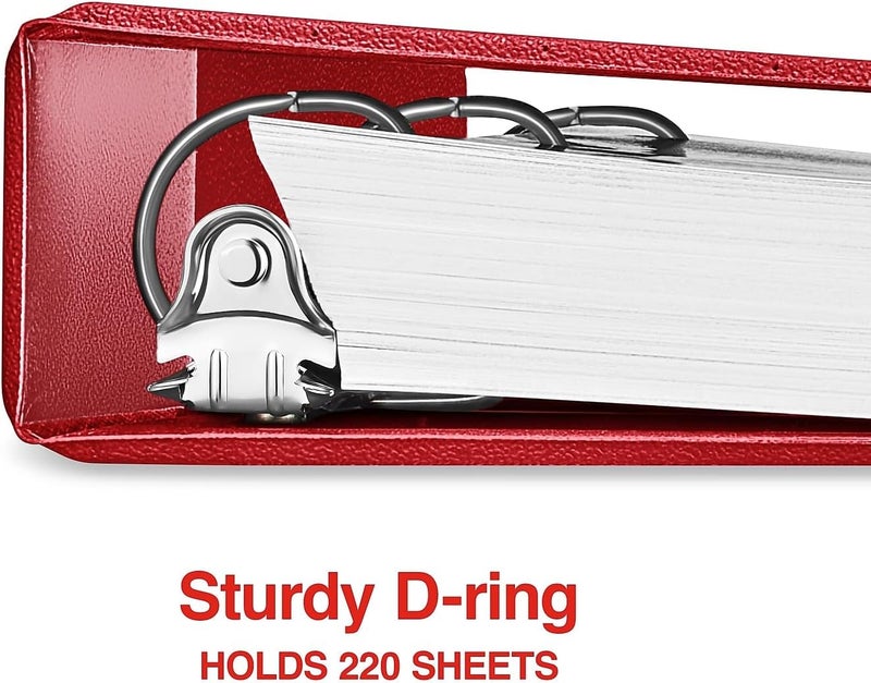 Staples 976153 1-Inch Standard Binder with D-Rings Burgundy - Image 3