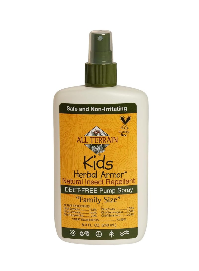 All Terrain Kids Herbal Armor Natural Insect Repellent DEET-Free Pump Spray Family Size 8 oz 240ml - Image 1