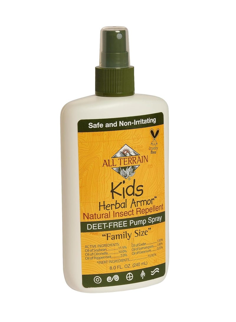 All Terrain Kids Herbal Armor Natural Insect Repellent DEET-Free Pump Spray Family Size 8 oz 240ml - Image 2