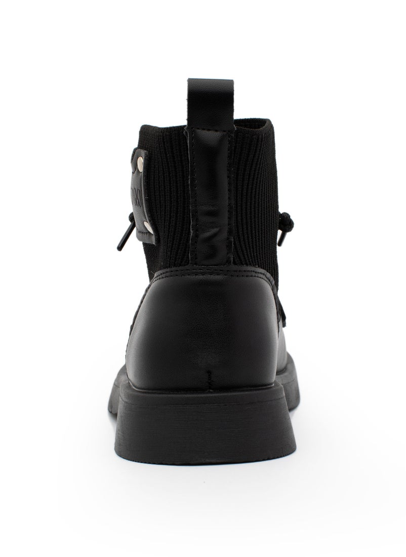 Lucky Kids - Lucky Kids Unisex Synthetic Leather Winter Ankle Boots With Classic Lace Up & Side Zipper For Little Kids - Image 1