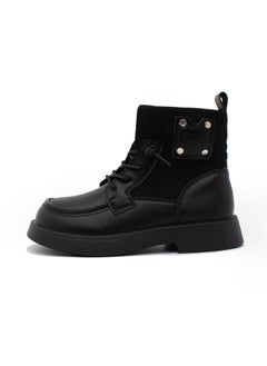 Lucky Kids Lucky Kids Unisex Synthetic Leather Winter Ankle Boots With Classic Lace Up & Side Zipper For Little Kids  - Image 3
