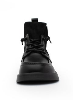 Lucky Kids Lucky Kids Unisex Synthetic Leather Winter Ankle Boots With Classic Lace Up & Side Zipper For Little Kids  - Image 4