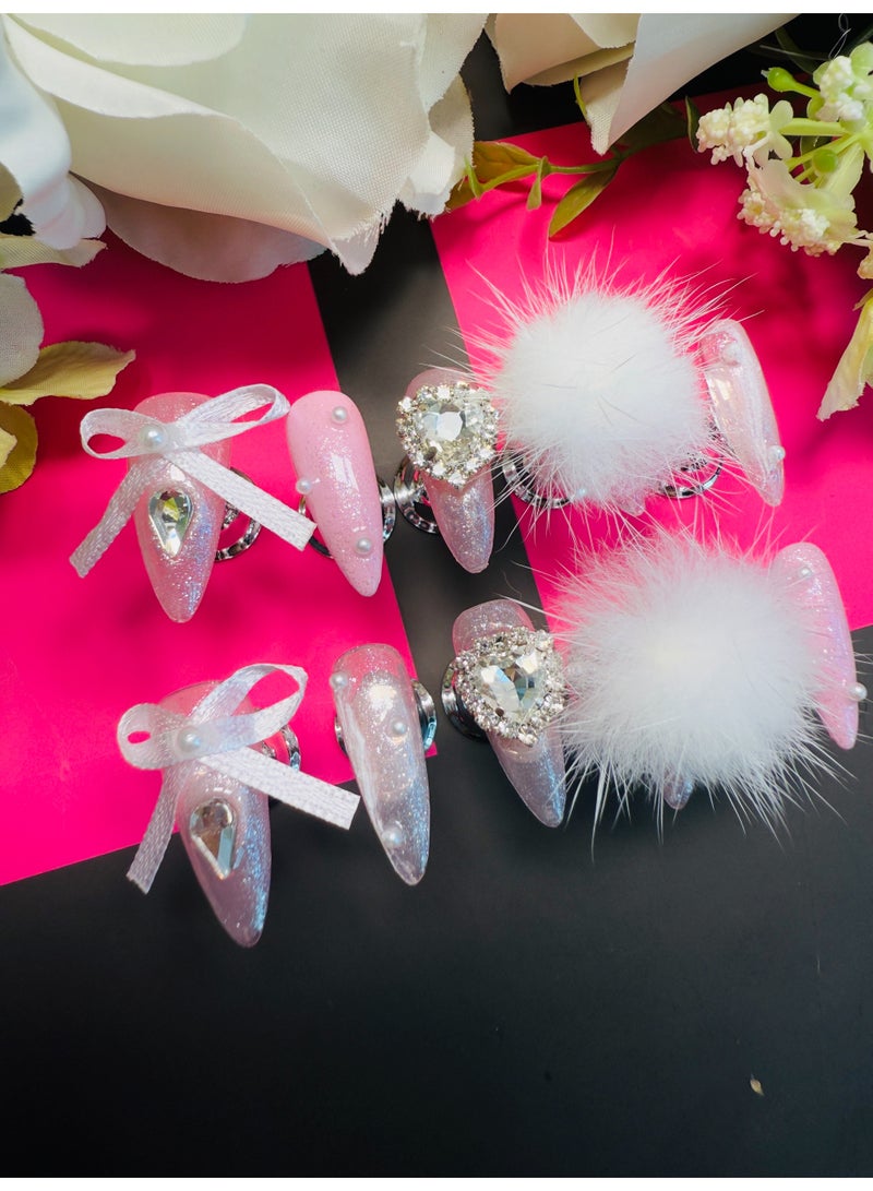 ارتداء يدوي لقوس لطيف مع فراش مشرق، مع متوسط الطول عند رقم X1163. - Image 2