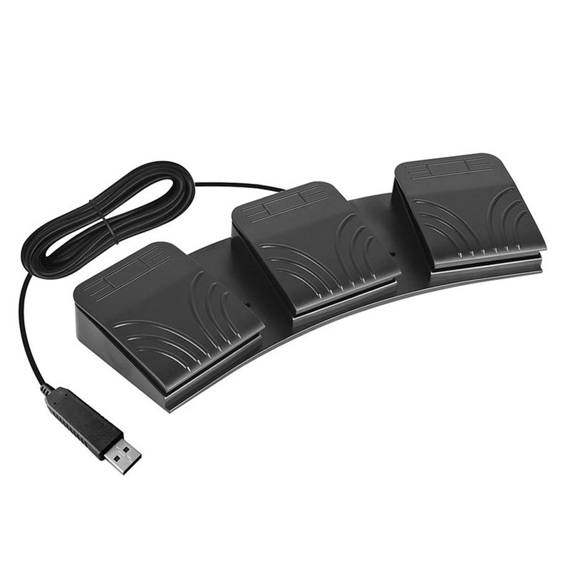 USB Foot Switch Universal Control Key Customized Computer Keyboard Action Pedal for Medical Devices Instruments Computers Office Programmable Foot Pedal Customizable Functions Anti-slip Design Compatible with Multiple Systems - Image 1