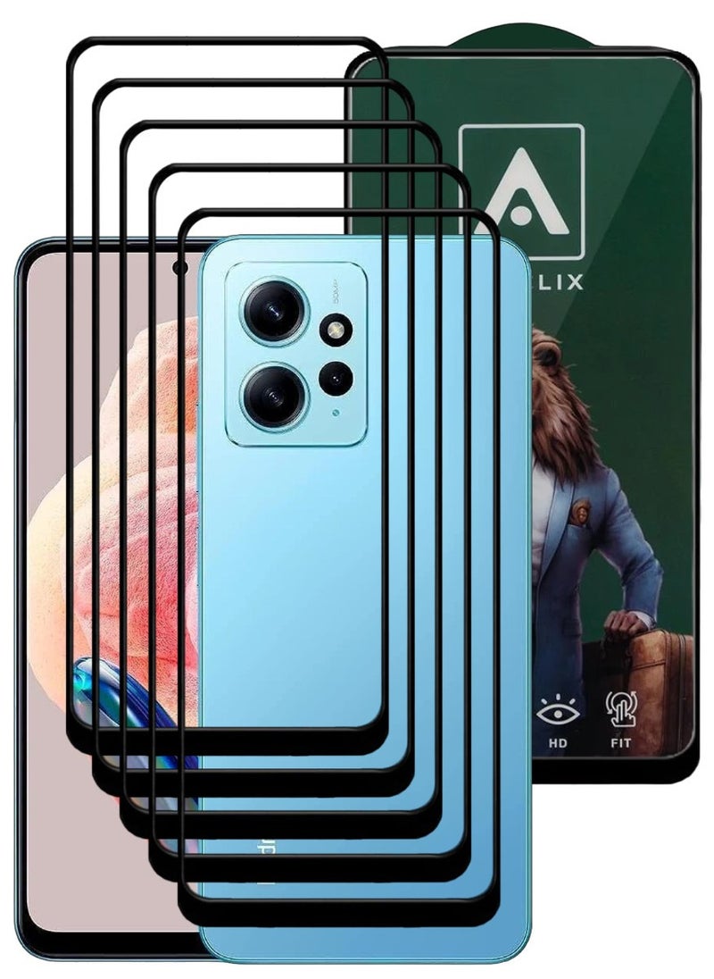 ACLIX 5 Pieces Antistatic ESD Dustproof Premium Quality High Definition Tempered Glass Screen Protector Designed For Xiaomi Redmi Note 12 4G - Image 1