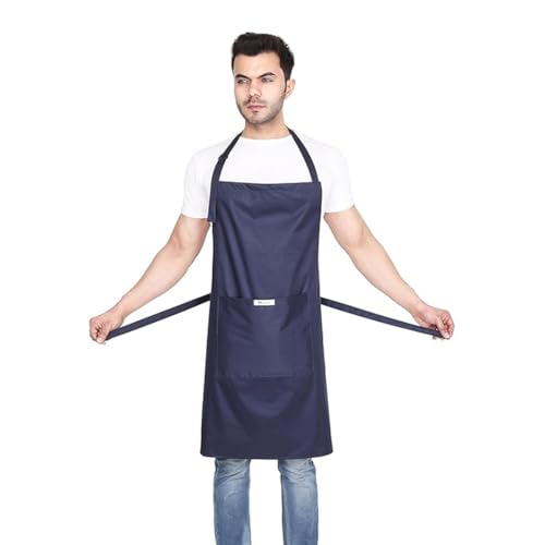 MAKSTILE Waterproof & Dustproof Apron For Dishwashing, Cooking, Dog Grooming, Gardening, Car Wash, Lab, Restaurant & Industrial Use | Unisex| Navy Blue | Pack Of 1 - Image 4
