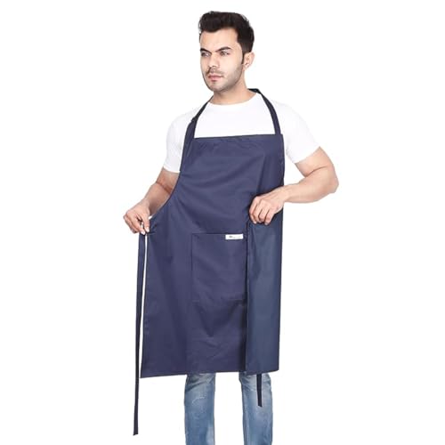 MAKSTILE Waterproof & Dustproof Apron For Dishwashing, Cooking, Dog Grooming, Gardening, Car Wash, Lab, Restaurant & Industrial Use | Unisex| Navy Blue | Pack Of 1 - Image 5