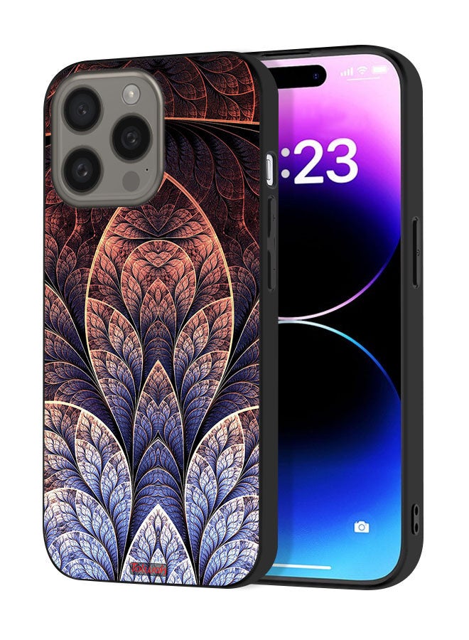 Tolwak Apple iPhone 15 Pro Max Protective Case Cover Floral Fractal Abstract - Image 1