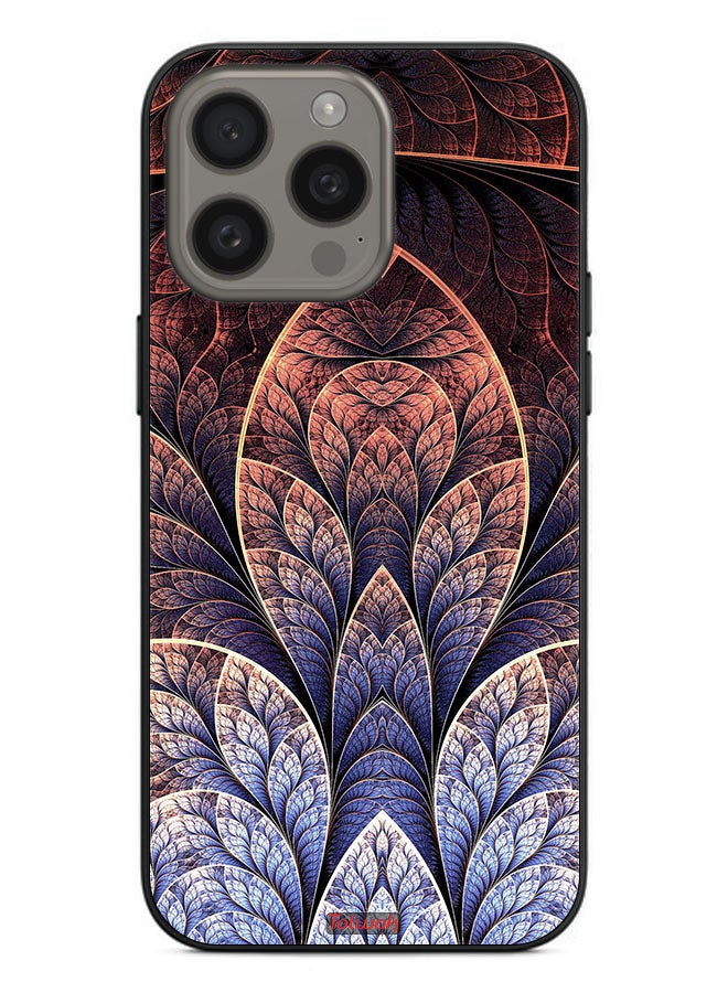 Tolwak Apple iPhone 15 Pro Max Protective Case Cover Floral Fractal Abstract - Image 2