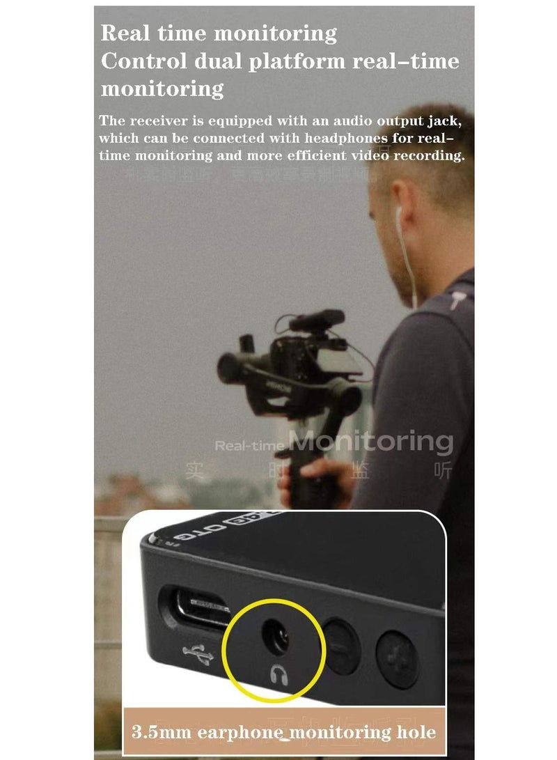 Rock Pow Wireless Lavalier Microphone System Compatible with DSLR Cameras, Camcorders, iPhone, Android Smartphones, and Tablets, Professional Lav Mic for Vlog YouTube Online Teaching Wedding - Image 4