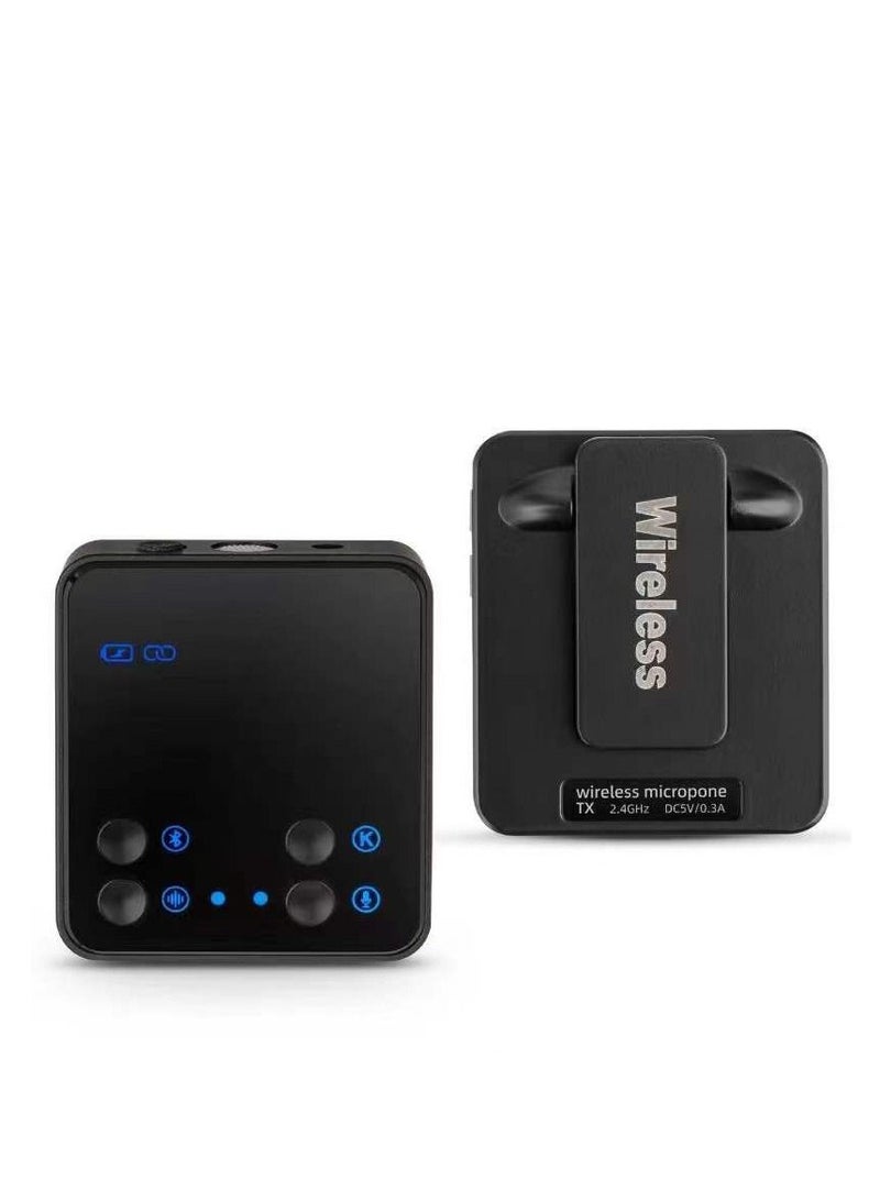 Rock Pow Wireless Lavalier Microphone System Compatible with DSLR Cameras, Camcorders, iPhone, Android Smartphones, and Tablets, Professional Lav Mic for Vlog YouTube Online Teaching Wedding - Image 1