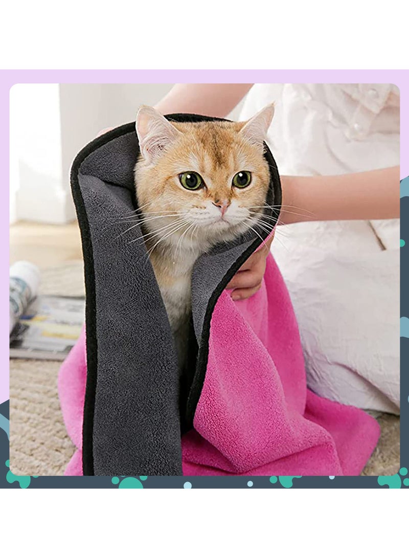 Microfiber Pet Towel for Cats and Dogs Super Absorbent, Soft, Quick Drying - Image 2