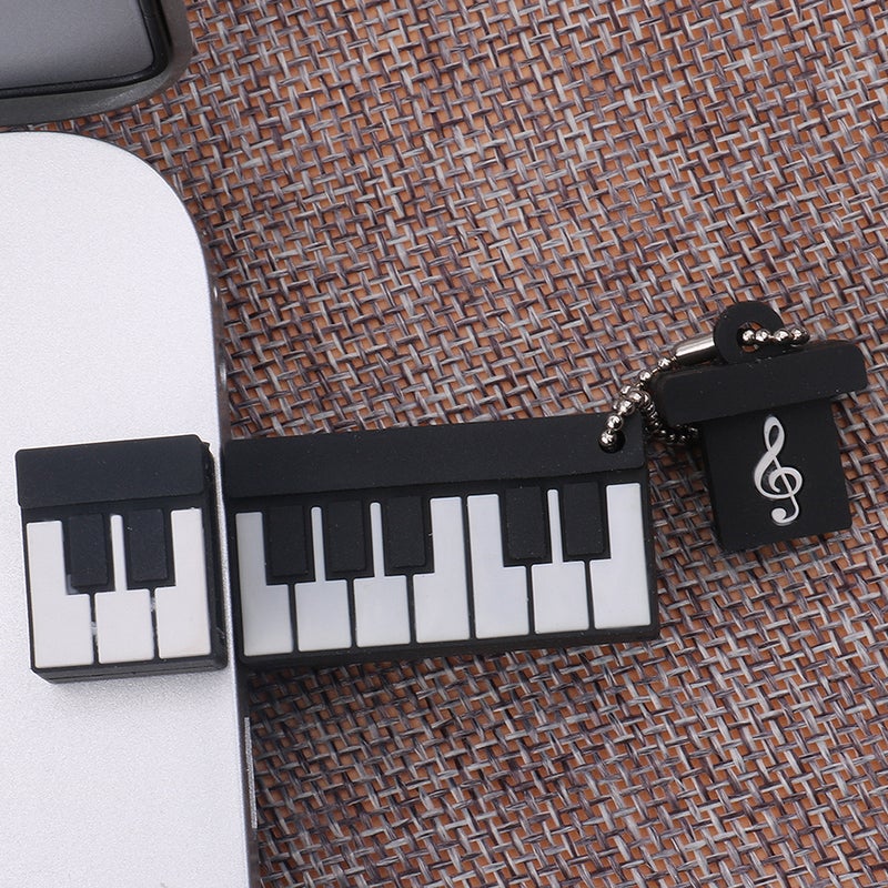 2GB Piano Keyboard USB 2.0 Flash Pen Drive C6249-2-L Black White - Image 3