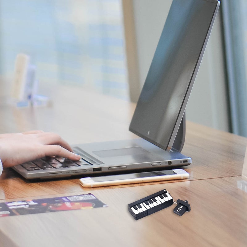 2GB Piano Keyboard USB 2.0 Flash Pen Drive C6249-2-L Black White - Image 4