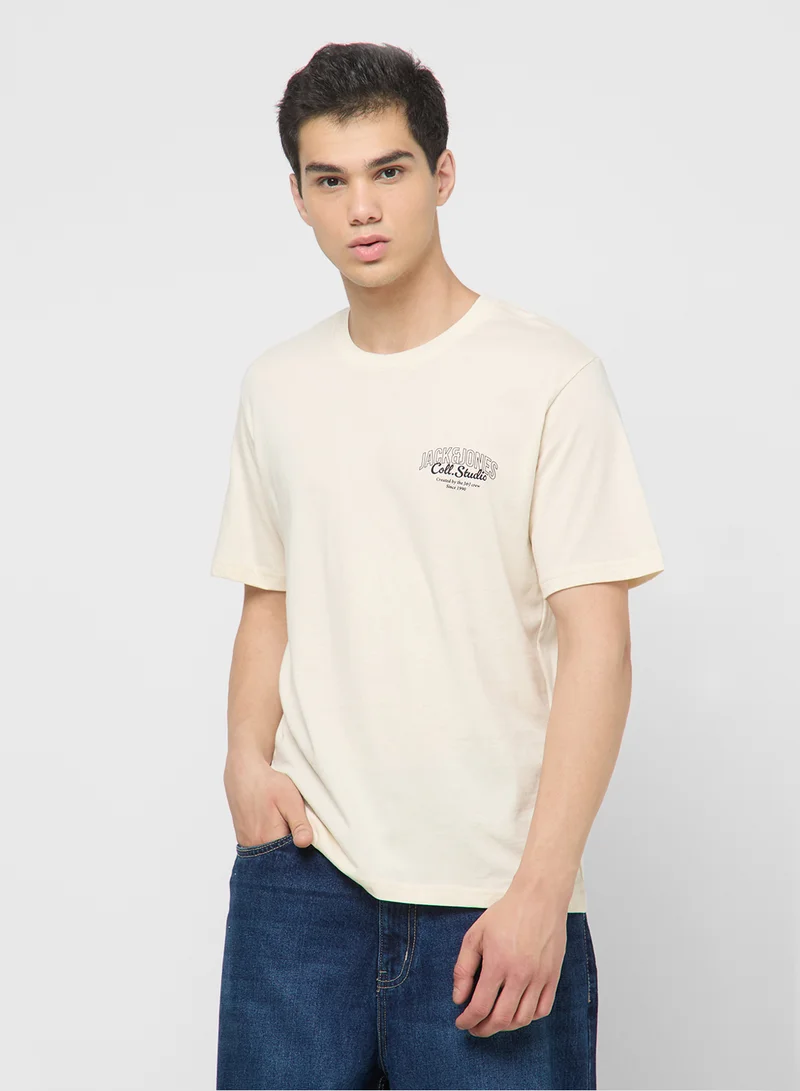 JACK & JONES Jjmakoto Graphic Crew Neck T-shirt