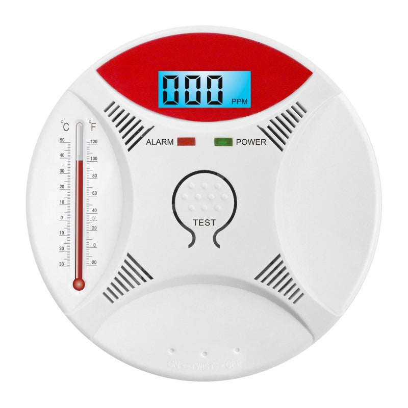 Carbon Monoxide Alarm: 9V Battery Powered, >85dB High Volume Alert, High Sensitivity Electrochemical Sensor, Smoke Detector - Self-Check Function, Safety Device for Home Security - Image 1