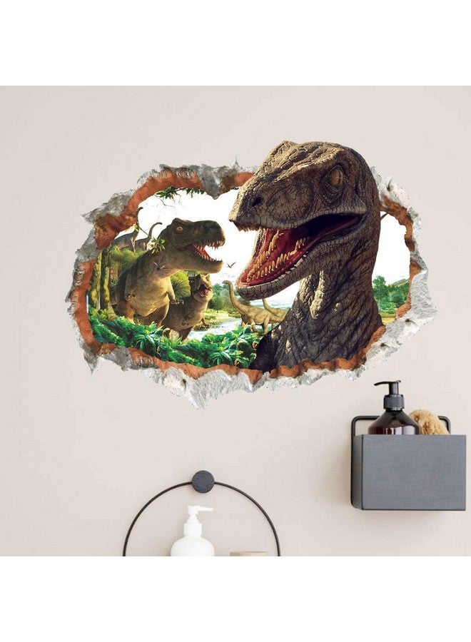 Runtoo Dinosaur Wall Decals 3D Wall Stickers for Kids Bedroom Nursery Boys Room Wall Decor - Image 2