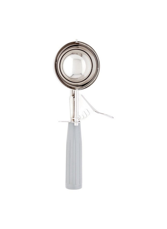 Restaurantware-Met Lux 4 Ounce Portion Scoop, 1 Trigger Release Cookie Scoop - With Gray Handle, Stainless Steel Disher, For Portion Control, Scoop Cookie Dough, Cupcake Batter, Or Ice Cream - Image 2