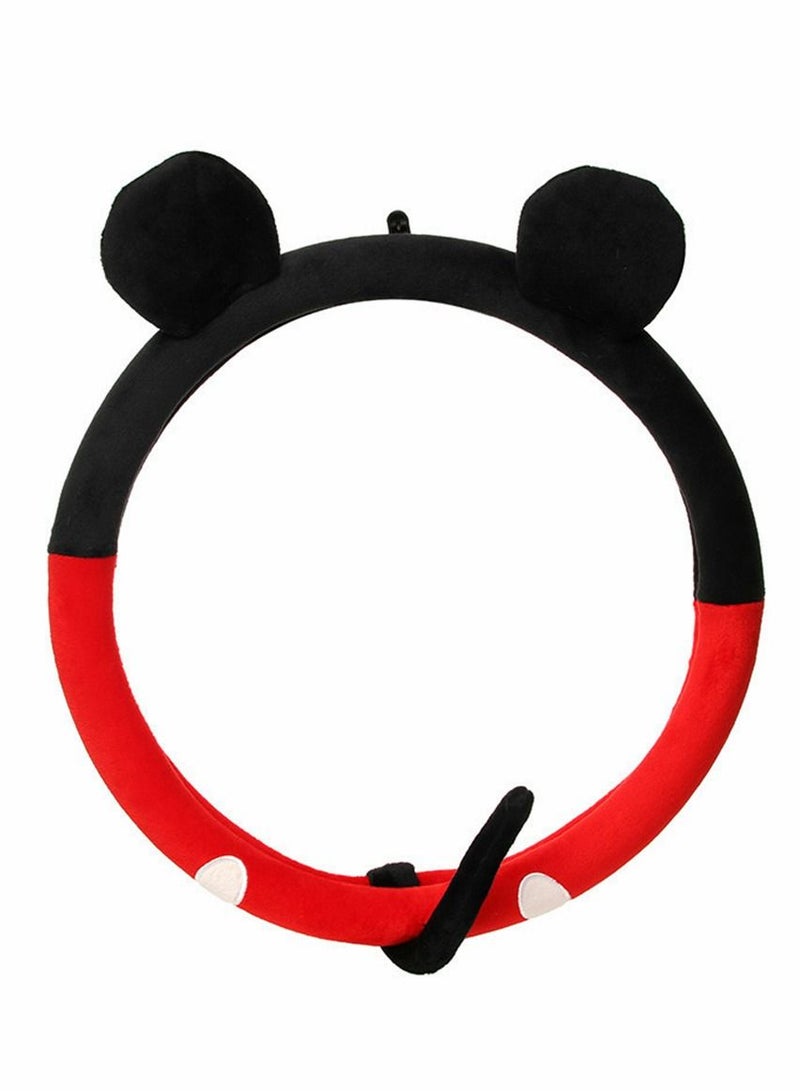 Y&D Car Steering Wheel Cover, Cute Style Fluffy Auto Cover for Women Girls, Breathable Anti-Slip Universal Fit 14.9-16.5 inch Wheel, Wheels Accessories (Minnie Mouse)  - Image 5