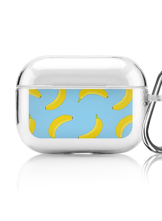 Stylizedd Classic Clear printed Case for Apple AirPods Pro 2nd Generation Thin Transparent Cover [Designed for Apple AirPods Pro 2nd Generation] - Rolling Bananas - Image 1