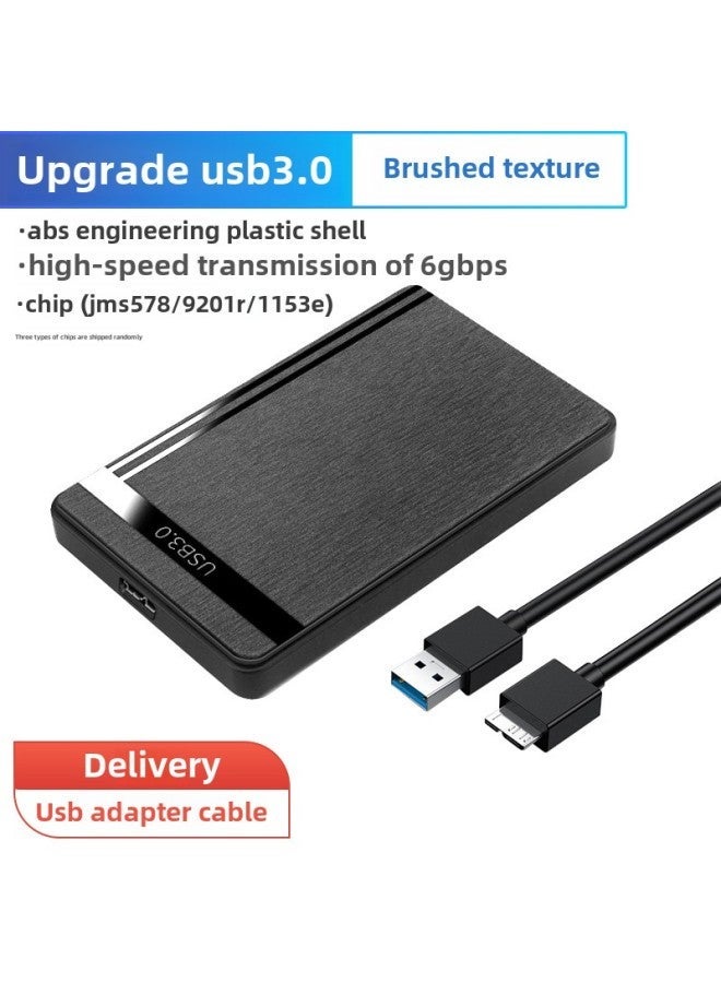 Mobile Hard Disk Box 2.5 Inch Usb3.0 Notebook Typec Mechanical Sata Solid State External Ssd Universal-Colour:Usb3.0 Brushed Version - Image 1