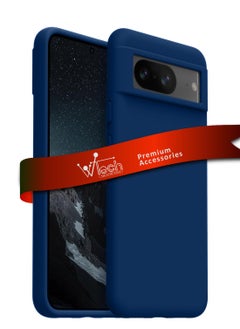 Wtech Premium Soft Liquid Silicone Case Cover For Google Pixel 8 5G 2023 Navy Blue  - Image 1
