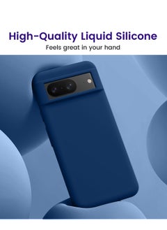 Wtech Premium Soft Liquid Silicone Case Cover For Google Pixel 8 5G 2023 Navy Blue  - Image 3