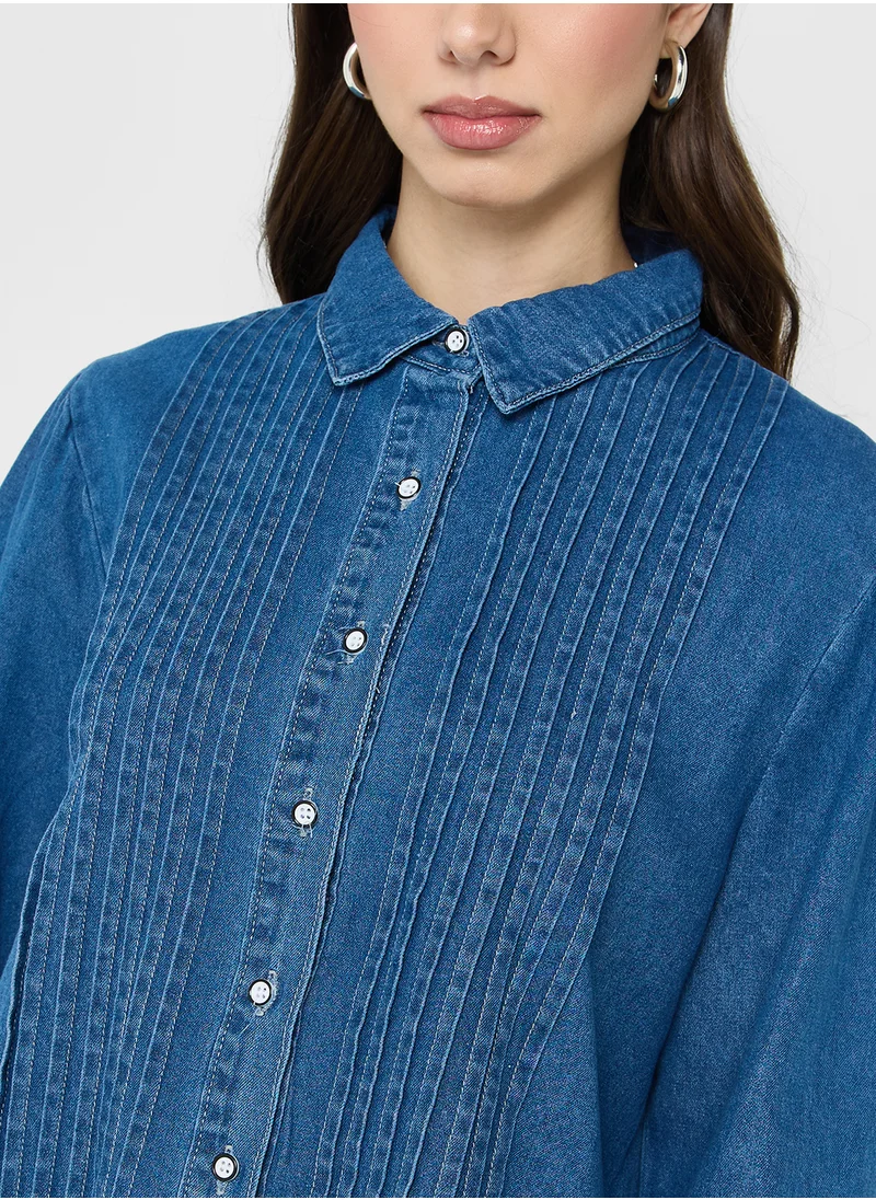 Ginger Relaxed Fit Button Down Chambray Shirt