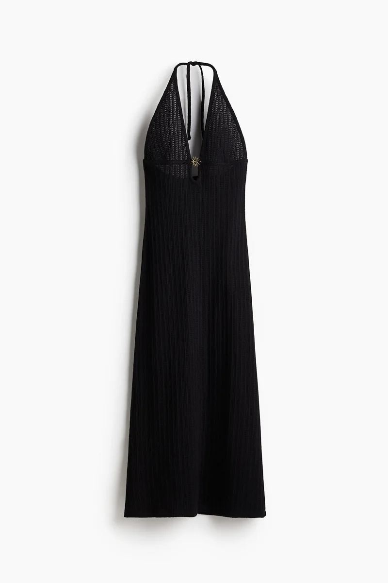 H&M Embellished pointelle-knit dress