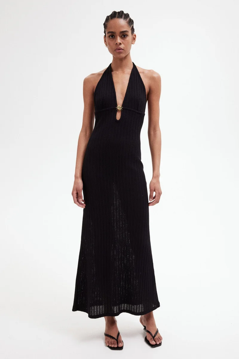 اتش اند ام فستان محبوك مزخرف