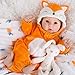 Aori Baby Dolls 17 Inch Real Life Doll with Ultra Soft Body Fox Outfits for Girls 3 Pretend Play Adoption Day Photography Prop Collectible - Image 2