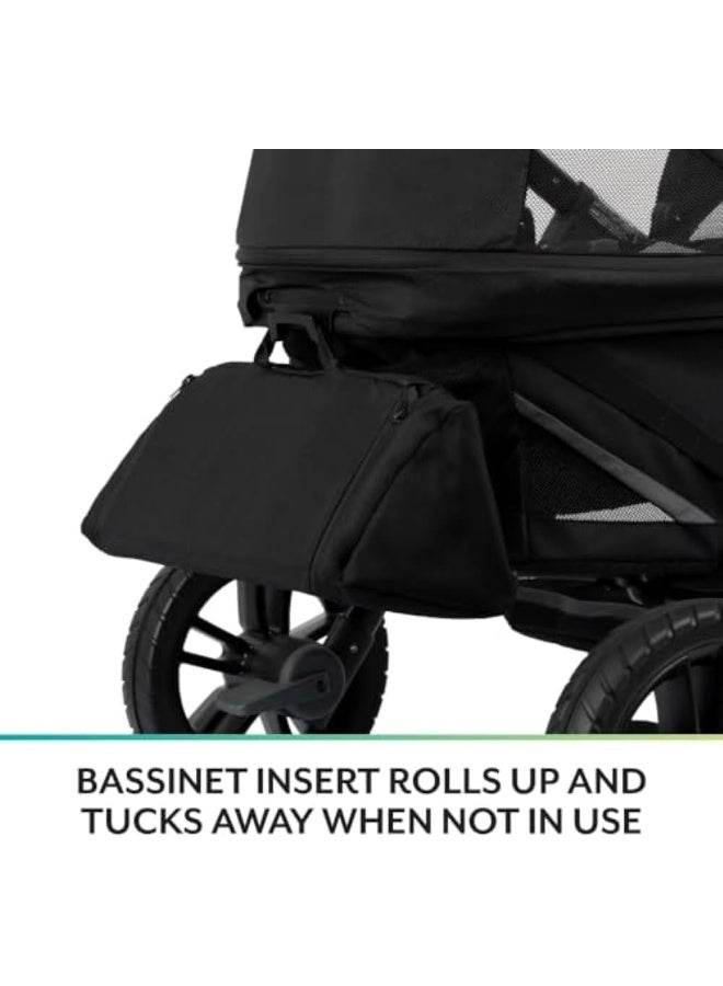 Evenflo Pivot Xplore Dreamz All-Terrain Stroller Wagon with Bassinet Insert - Image 5