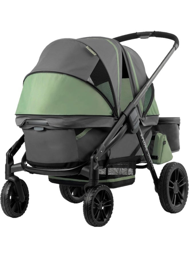 Evenflo Pivot Xplore Dreamz All-Terrain Stroller Wagon with Bassinet Insert - Image 1