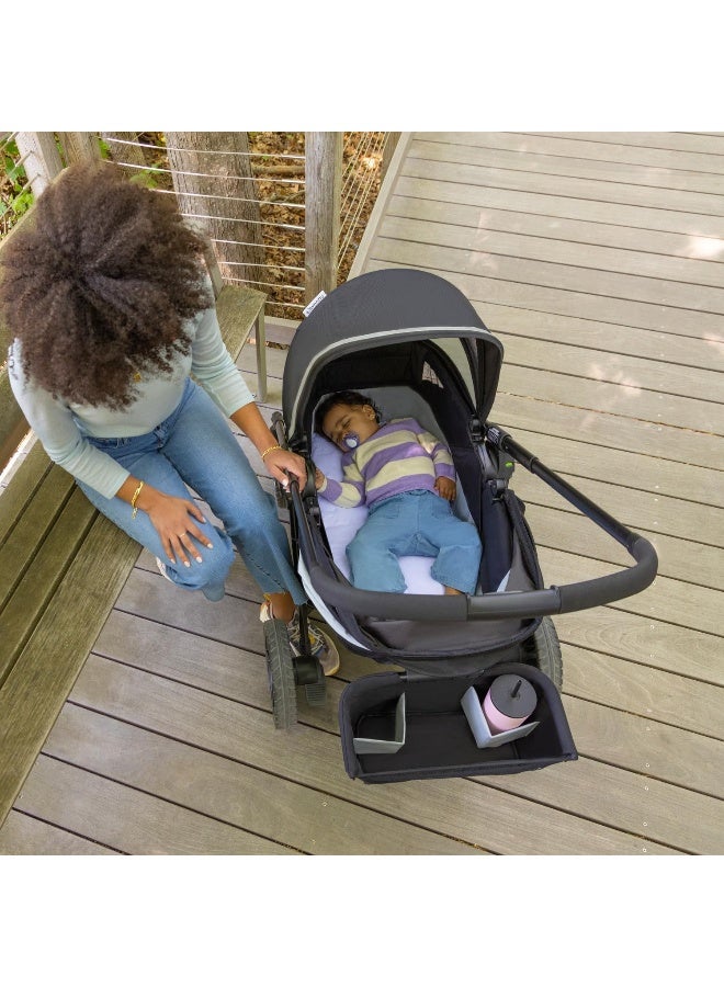 Evenflo Pivot Xplore Dreamz All-Terrain Stroller Wagon with Bassinet Insert - Image 2