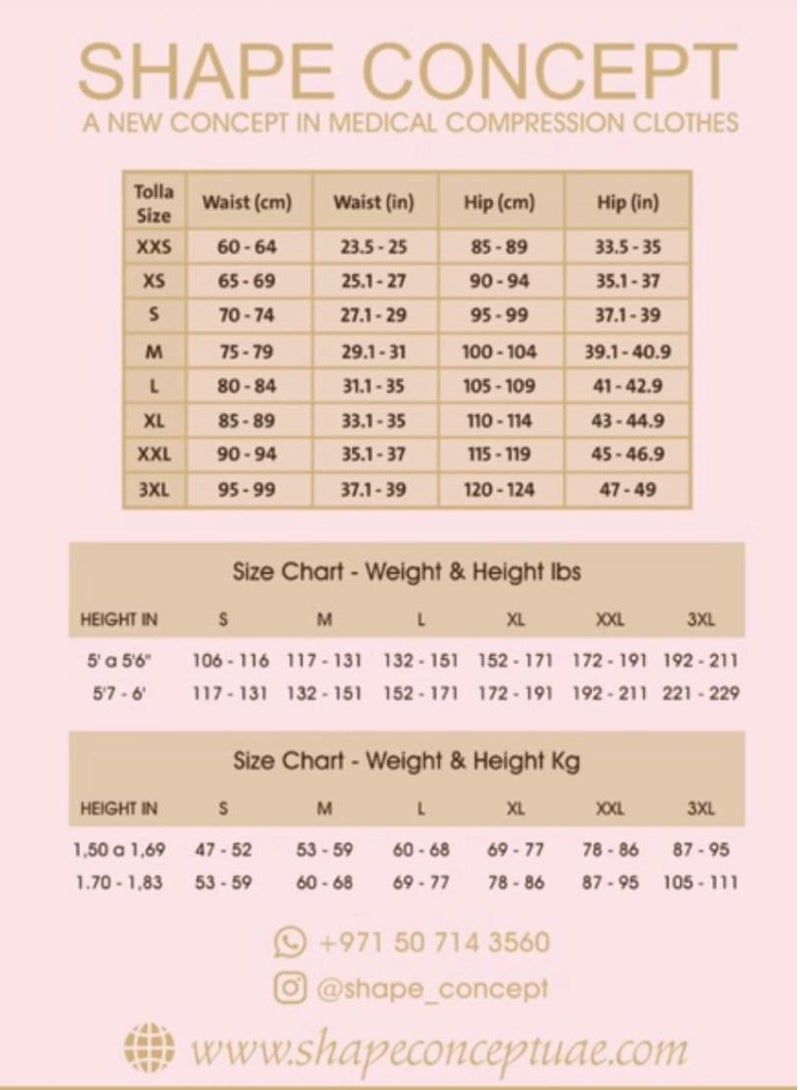 Shape concept  Long Compression Garment Perfect after Post Liposuction(BEIGE COLOR ONLY) - Image 3