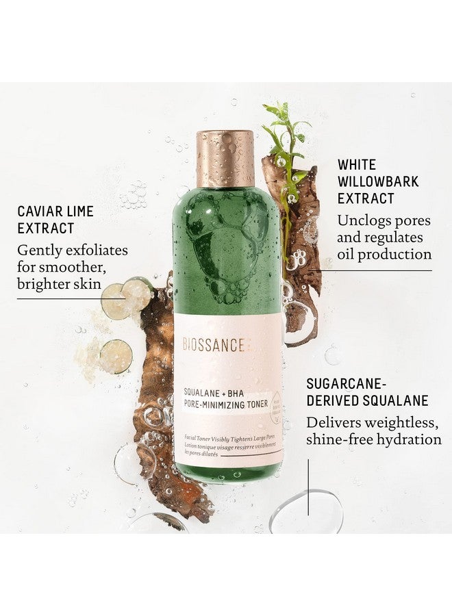 BIOSSANCE تونر إيوسنس سكوالان + BHA لتقليل حجم المسام. احصل على مسام أصغر وأكثر وضوحًا. يقشر بلطف ويرطب للحصول على بشرة ناعمة ومنعشة (4.5 أونصة سائلة) - Image 5