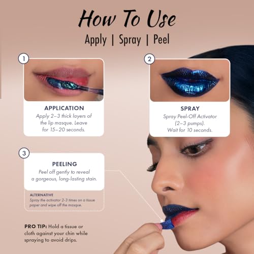 LAMIOR All Day Strong Peel-Off Lip Tattoo Kit | Long Lasting No-Fade Lip Stain | India’s First Matte Finish Peel-Off Lip Tint | Waterproof, Transfer-Proof & Ultra Hydrating | Vegan (Whimsical Masque) - Image 5