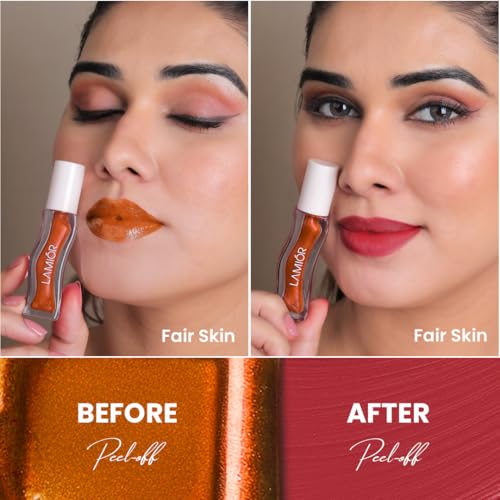 LAMIOR All Day Strong Peel-Off Lip Tattoo Kit | Long Lasting No-Fade Lip Stain | India’s First Matte Finish Peel-Off Lip Tint | Waterproof, Transfer-Proof & Ultra Hydrating | Vegan (Whimsical Masque) - Image 2