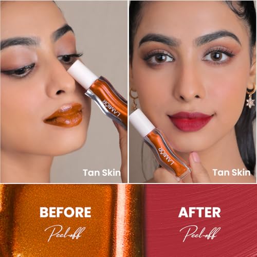 LAMIOR All Day Strong Peel-Off Lip Tattoo Kit | Long Lasting No-Fade Lip Stain | India’s First Matte Finish Peel-Off Lip Tint | Waterproof, Transfer-Proof & Ultra Hydrating | Vegan (Whimsical Masque) - Image 3