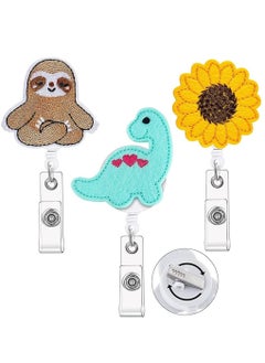 KASTWAVE 3 Pcs ID Card Retractable Clip Badge Holder Badge Reel Holder Cute Nursing Name ID Card Supplies Badge Holders with Alligator Clip for Nurse Doctor Teacher  - Image 1