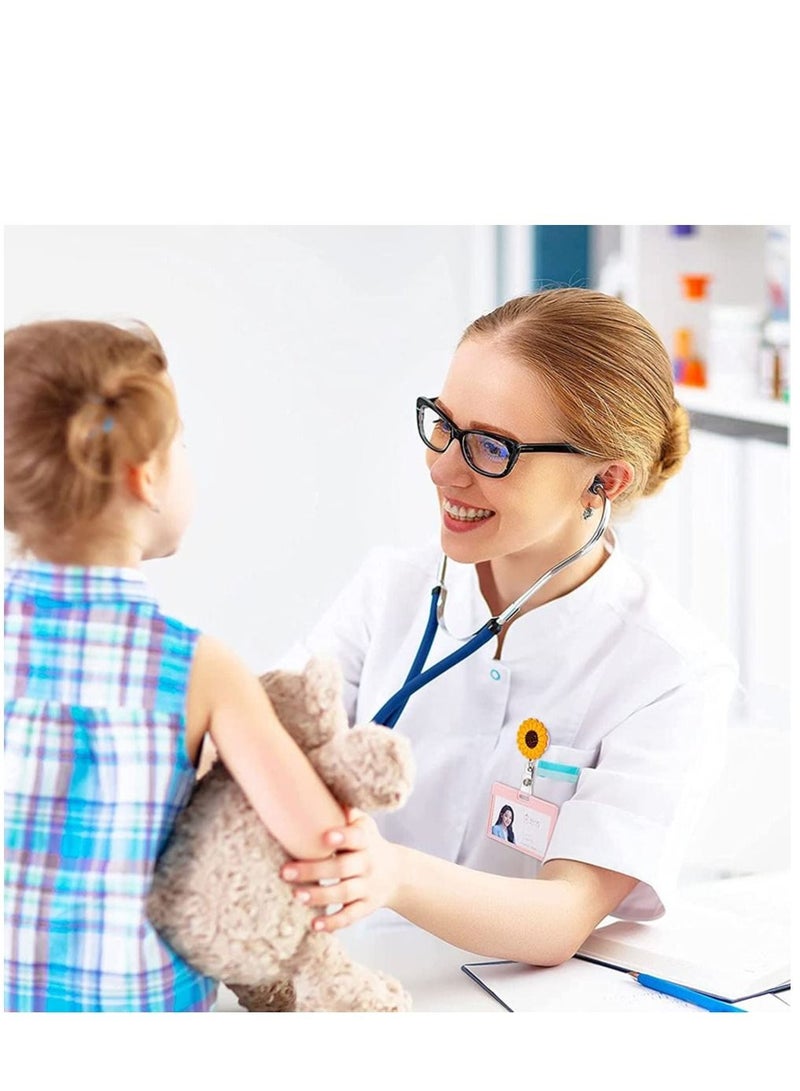 KASTWAVE 3 Pcs ID Card Retractable Clip Badge Holder Badge Reel Holder Cute Nursing Name ID Card Supplies Badge Holders with Alligator Clip for Nurse Doctor Teacher - Image 3