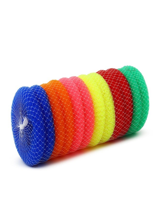 BeatStock Plastic Round Scrubber Pads, Multicolour, for Kitchen Utensils, Dishes, Sinks, Counters, (Pack of 12) - Image 3