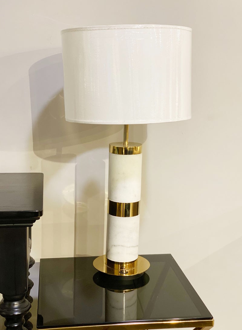 سوليتير مصباح ترابيزة من الستانلس ستيل والرخام الطبيعي مع خاصية التحكم باللمس - Image 3