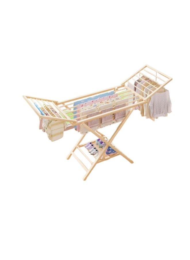 رف جفاف الملابس، منضدة غسيل مكتبية متعددة المواقف، قابلة للطي بعجلات، رف ملابس محمول صغير للفترات والملابس الصغيرة والمناشف المنزلية والميداني - Image 1