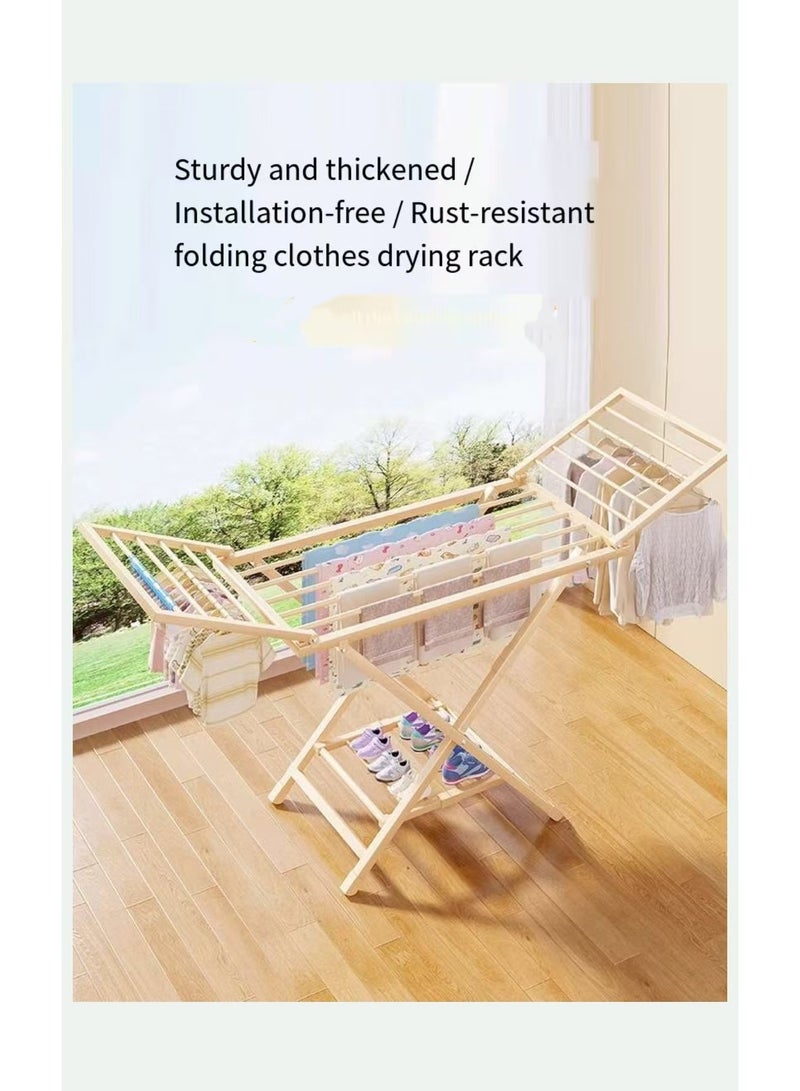 رف جفاف الملابس، منضدة غسيل مكتبية متعددة المواقف، قابلة للطي بعجلات، رف ملابس محمول صغير للفترات والملابس الصغيرة والمناشف المنزلية والميداني - Image 3