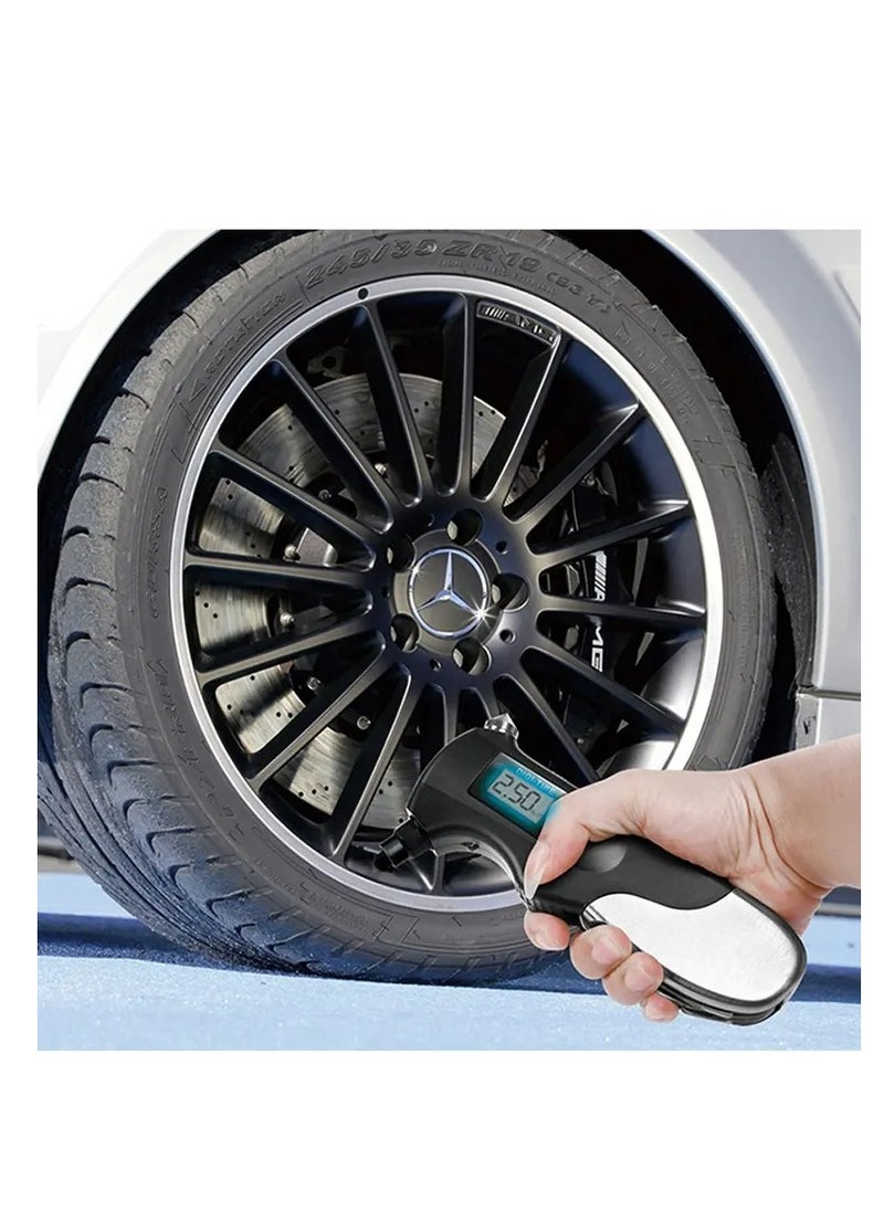 MOCOM Digital Car Tyre Pressure Gauge with Auto Car Emergency Tool Kit with safety glass hammer, Knife, Seatbelt Cutter, Screwdriver and More  - Image 5