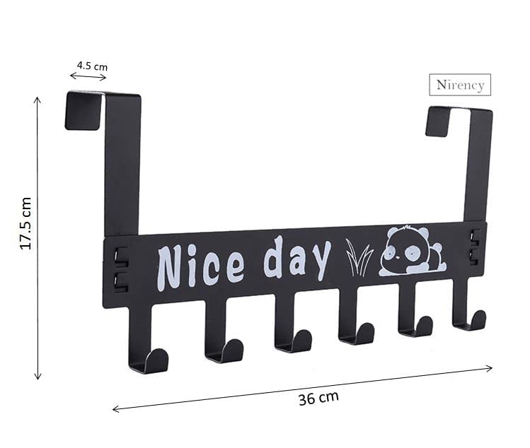 Nirency Door Hanger for Clothes Without Drill Over The Door Hook Hanger Door Hooks for Clothes Cloth Hanging Hooks for Door Door Hangers Pack of 2 - Image 5