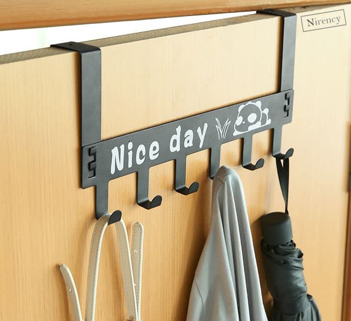 Nirency Door Hanger for Clothes Without Drill Over The Door Hook Hanger Door Hooks for Clothes Cloth Hanging Hooks for Door Door Hangers Pack of 2 - Image 2