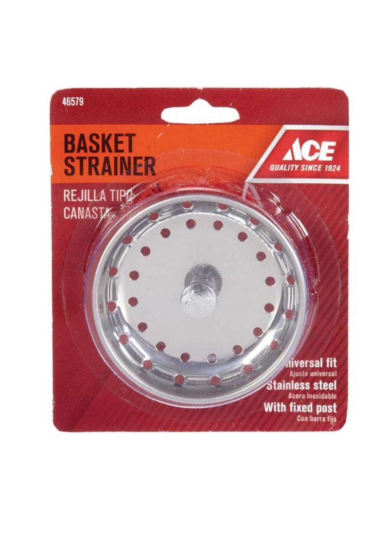 ACE ACE Stainless Steel Universal Fit Replacement Basket Strainer 8.90cm 