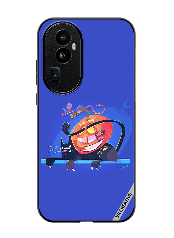VR CREATIVE Protective Case Cover For Oppo Reno 10 Pro Plus Halloween Cat Design Multicolour - Image 1